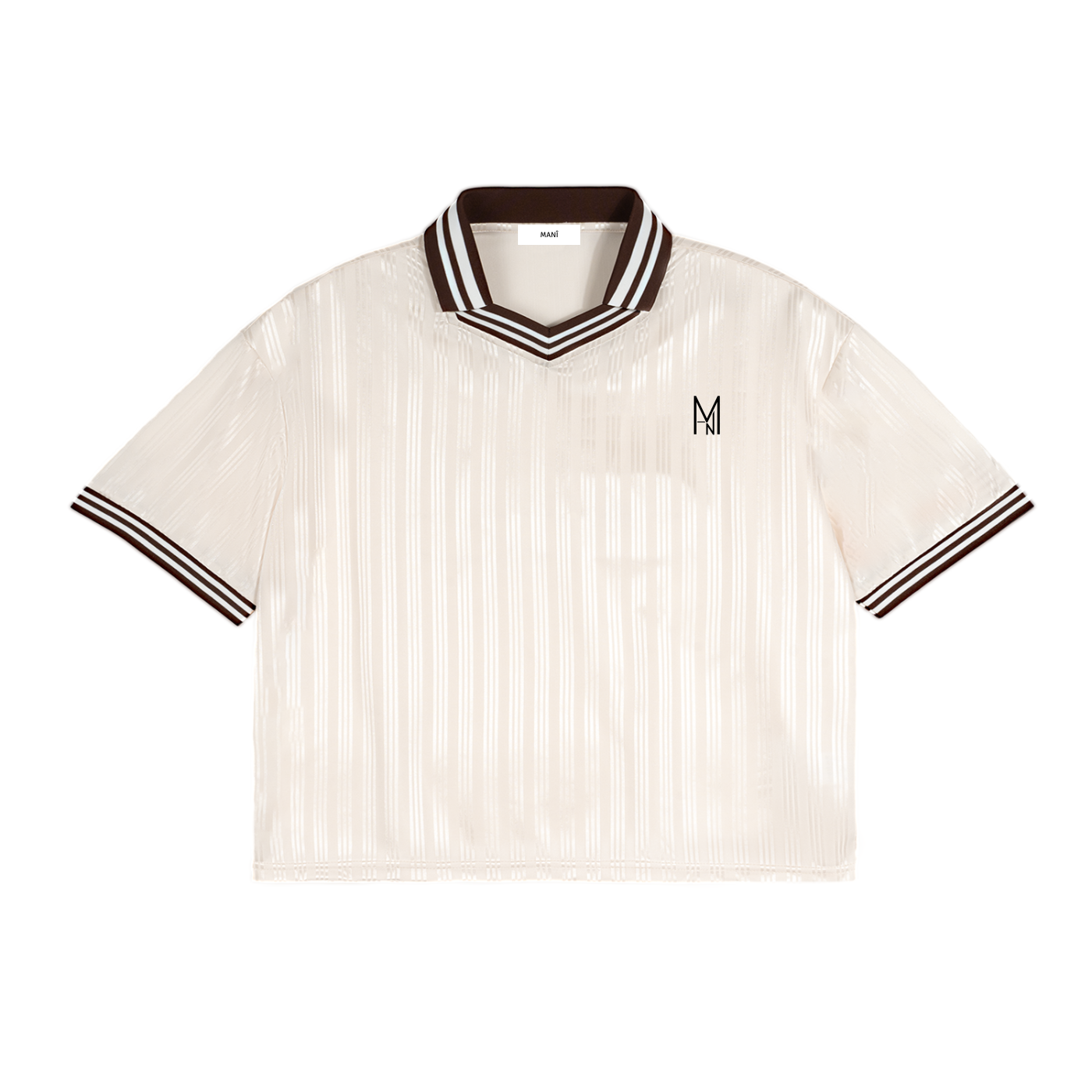 Contrast Stripes Polo Collar T-Shirt