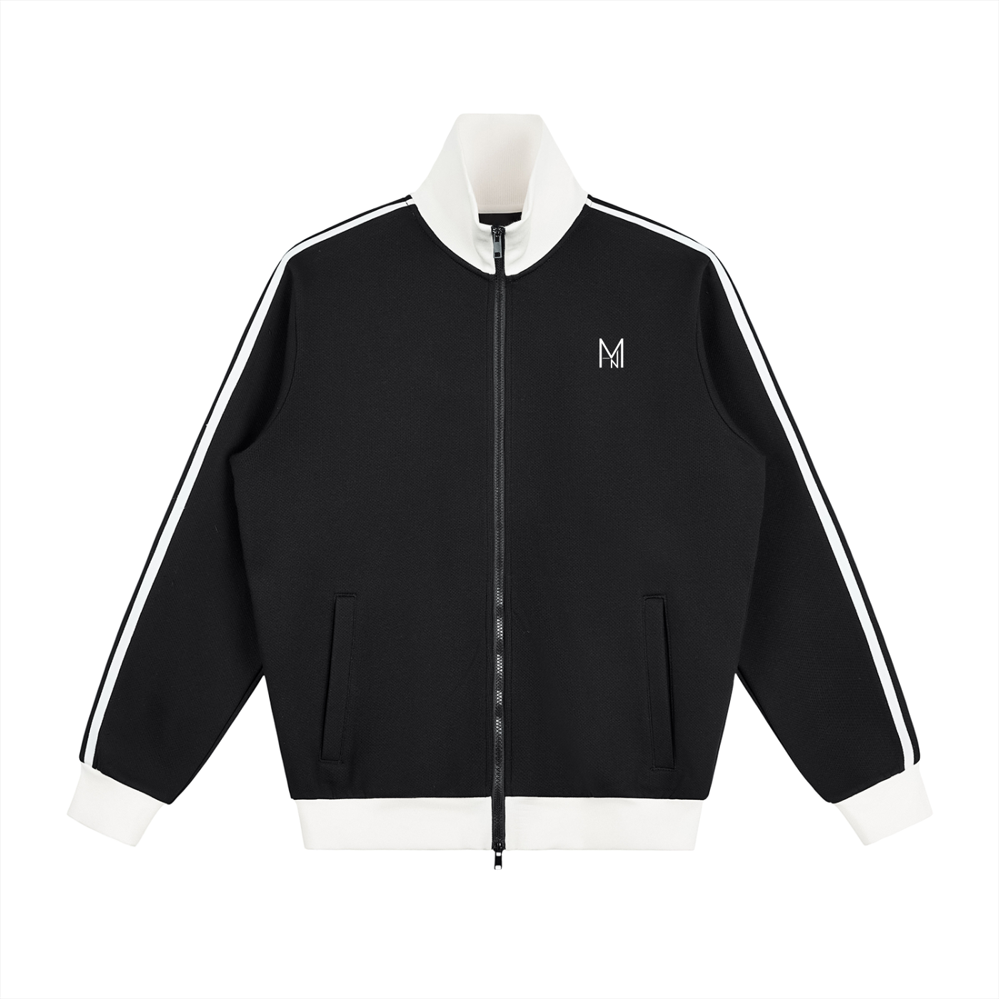 Contrast Side Stripe Fleece Track Jacket