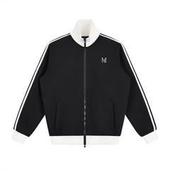 Contrast Side Stripe Fleece Track Jacket