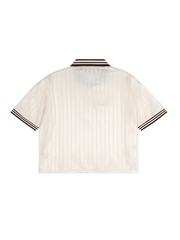 Contrast Stripes Polo Collar T-Shirt